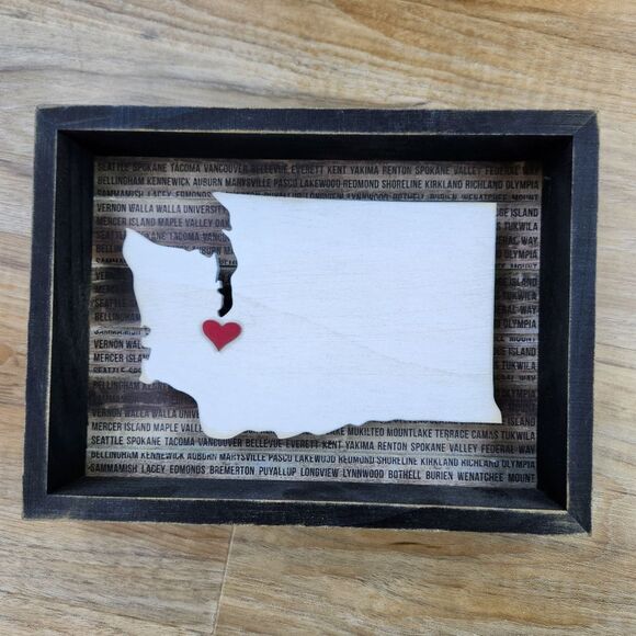 🩵Primitives by Kathy Washington State Shaped Box Tabletop/Wall Decor - Picture 3 of 9